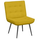 vidaXL Chaise de relaxation avec tabouret jaune velours