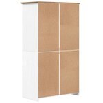 vidaXL Garde-robe BODO blanc marron 99x53 5x173 cm bois massif de pin