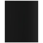 vidaXL Panneaux de bibliothèque 8 Pièces noir brillant bois d’ingénierie