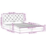 vidaXL Cadre de lit avec LED sans matelas gris clair 120x200 cm tissu