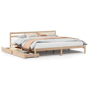 vidaXL Cadre de lit sans matelas 200x200 cm bois massif de pin