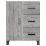 vidaXL Buffet sonoma gris 69 5x34x90 cm bois d'ingénierie