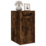 vidaXL Armoire de bureau Chêne fumé 40x49x75 cm Bois d'ingénierie