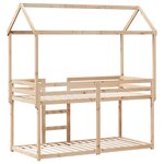 vidaXL Lit superposé sans matelas 90x200 cm bois de pin massif