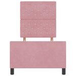 vidaXL Cadre de lit avec tête de lit Rose 80 x 200 cm Velours