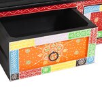 vidaXL Meuble TV Multicolore 100 x 30 x 24 cm Bois de manguier massif