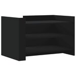 vidaXL Table basse noir 80x50x50 cm bois d'ingénierie