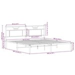 vidaXL Cadre de lit sans matelas chêne marron 183x203 cm