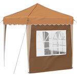 vidaXL Tente de fête pop-up 195 x 195 x 245 cm Beige Tissu Oxford
