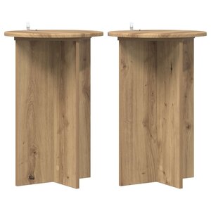 vidaXL Support de Plante 2 pièces Chêne artisanal Ø40 x 60 cm