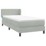 vidaXL Sommier à lattes de lit et matelas gris clair 80x210 cm velours