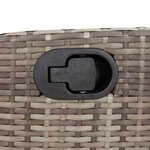 vidaXL Ensemble à manger de jardin et coussins 7 Pièces gris rotin