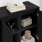 vidaXL Meuble d'appoint Chêne noir 79 x 36 x 75 cm Bois d'ingénierie