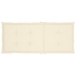 vidaXL Chaises de jardin lot de 4 avec coussins crème Bois teck solide