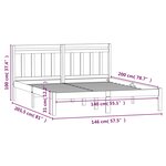 vidaXL Cadre de lit sans matelas bois massif 140x200 cm
