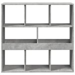 vidaXL Bibliothèque/Séparateur de pièce gris béton 100x33x94 5 cm