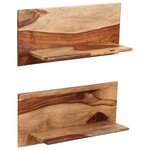 vidaXL Étagères murales 2 Pièces 58 x 26 x 20 cm Bois massif