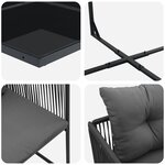 vidaXL Ensemble de salle à manger de jardin de 22 pièces avec coussins en acier et rotin synthétique
