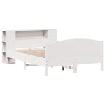 vidaXL Lit bibliothèque sans matelas blanc 140x200 cm bois pin massif