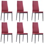 vidaXL Mobilier de salle à manger 7 Pièces Rouge bordeaux