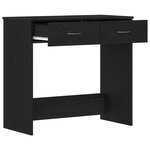 Bureau vidaXL Noir en Chêne 80x40x75 cm en Bois d'ingénierie