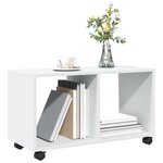 vidaXL Armoire à roulettes blanc 72x33x42 5 cm bois d'ingénierie