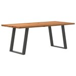 vidaXL Table à manger marron clair bois de chêne massif rectangulaire