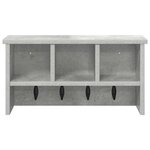 vidaXL Porte-manteau mural avec étagère Gris béton 50 x 16 x 26 cm