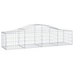 vidaXL Paniers à gabions arqués 14 Pièces 200x50x40/60 cm fer galvanisé