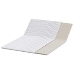 vidaXL Surmatelas 140 x 200 cm d’épaisseur Tissu en Tricot Blanc