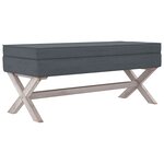 vidaXL Tabouret de rangement Gris foncé 110x45x49 cm Velours