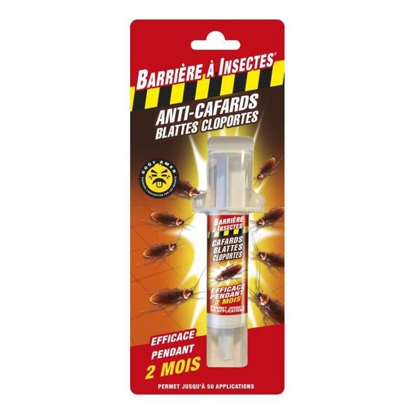 BARRIERE A INSECTES Anti-Cafards Cloportes - Seringue de 10 g