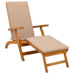 vidaXL Chaise longue inclinable et pliable 2 Pièces Taupe