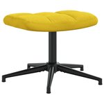 vidaXL Chaise de relaxation avec tabouret Jaune moutarde Velours