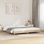 vidaXL Cadre de lit sans matelas chêne sonoma 200x200 cm