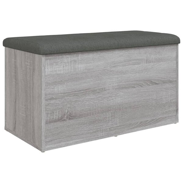 vidaXL Banc de rangement sonoma gris 82x42x45 cm Bois d'ingénierie