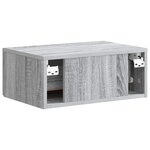 vidaXL Cabinet de chevet mural Sonoma gris 49 x 34 5 x 20 cm