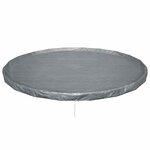 Bestway Couverture de piscine Ø4 27 m Rond Polyester Gris