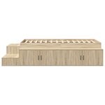 vidaXL Cadre de lit de rangement Chêne Sonoma 100x200 cm