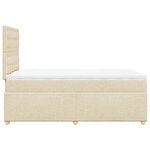vidaXL Sommier à lattes de lit avec matelas crème 120x190 cm tissu