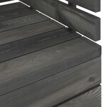 vidaXL Salon palette de jardin 8 Pièces Bois de pin massif Gris foncé