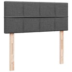 vidaXL Lit ottoman avec matelas et LED gris foncé 120x190 cm tissu