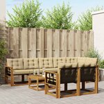 vidaXL Ensemble de canapés d'extérieur 9 pc Naturel et Beige