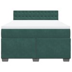vidaXL Sommier à lattes de lit et matelas Vert foncé 140x200cm Velours