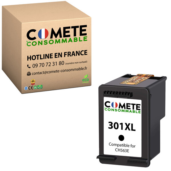 301XL - 1 cartouche compatible pour HP 301 XL - COMETE