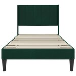 vidaXL Cadre de lit avec tête de lit Vert foncé 90 x 190 cm Velours