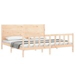 vidaXL Cadre de lit sans matelas 200x200 cm bois massif de pin