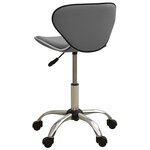 vidaXL Chaise de bureau Gris Similicuir