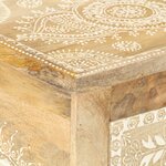 vidaXL Table de chevet peinte à la main 40x30x60 cm Bois de manguier