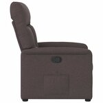 vidaXL Fauteuil inclinable Marron foncé Tissu